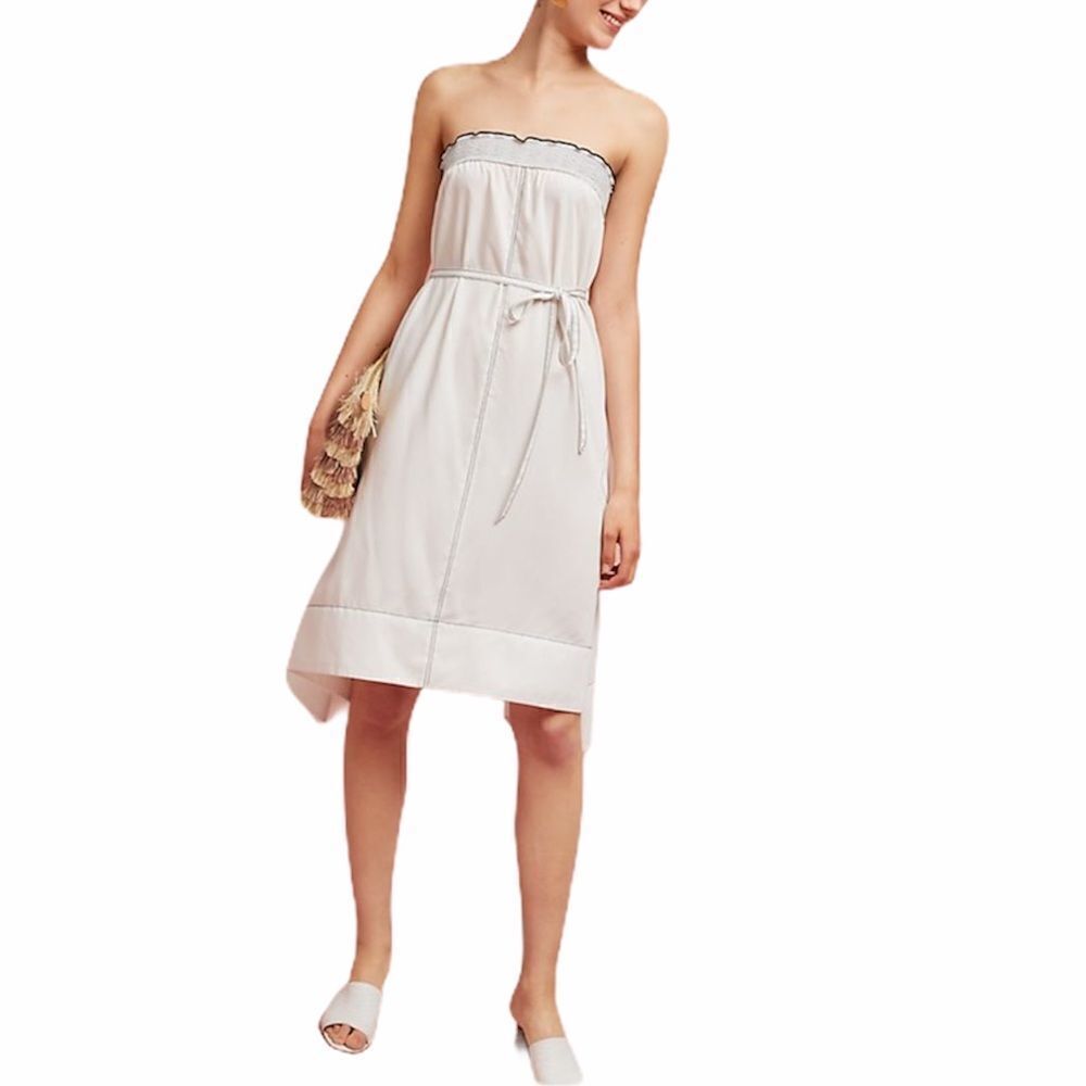 Anthropologie Tracy Reese Mischa Printed Strapless Dress Size Small